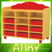 Kindergarten Furniture Kid Toy Storage Cabinet With Box